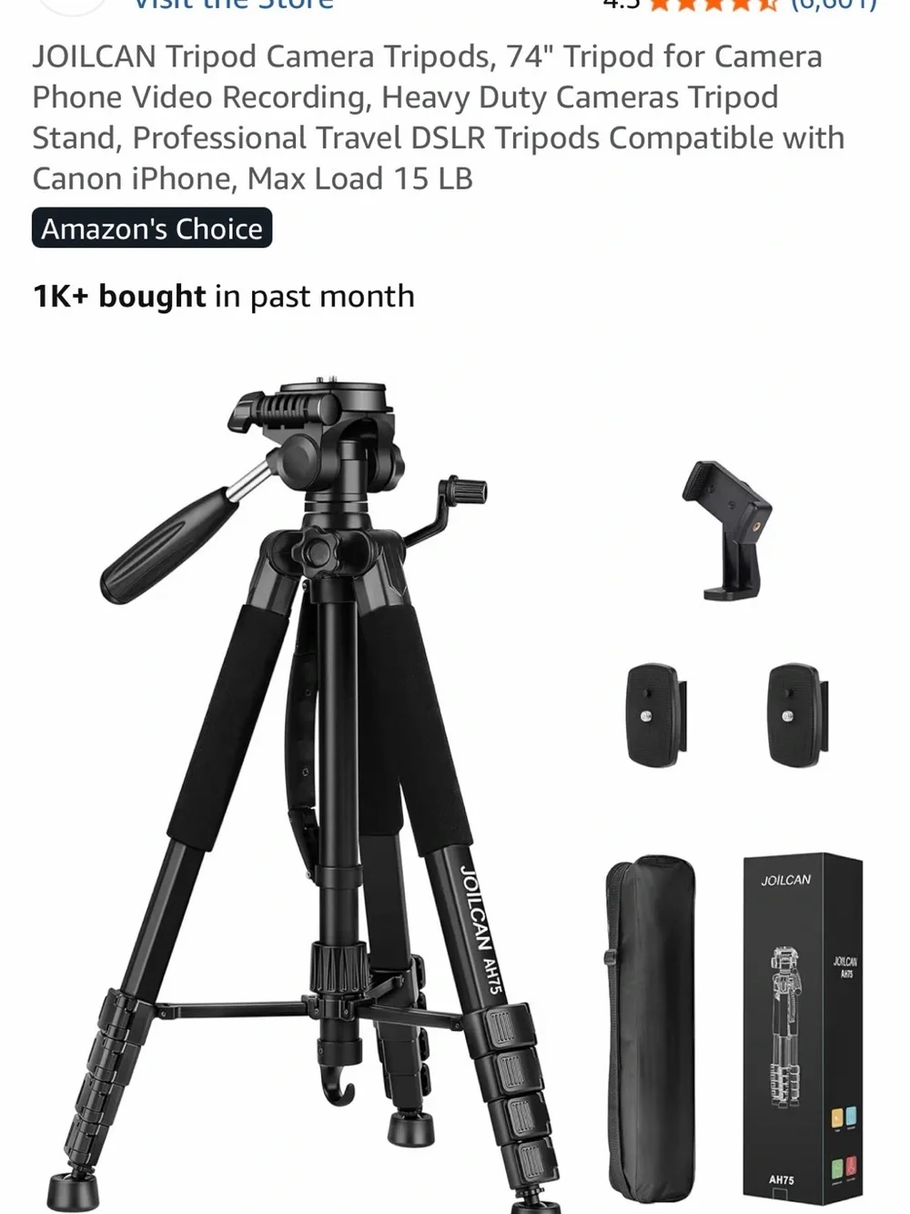 Content creator tripod bundle with vlog screen